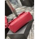 LOULOU PUFFER MEDIUM BAG IN QUILTED LAMBSKIN Silver-Tone Red High