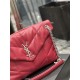 LOULOU PUFFER MEDIUM BAG IN QUILTED LAMBSKIN Silver-Tone Red High