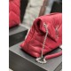 LOULOU PUFFER MEDIUM BAG IN QUILTED LAMBSKIN Silver-Tone Red High