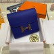 Hermes Constance Compact Wallet Epsom Leather Royal Blue High