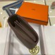 Hermes Constance Compact Wallet Epsom Leather Etoupe High