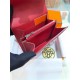 Hermes Constance Compact Wallet Epsom Leather Red High