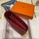 Hermes Constance Compact Wallet Epsom Leather Red High