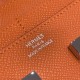 Hermes Constance Compact Wallet Epsom Leather Orange High