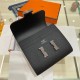 Hermes Constance Compact Wallet Epsom Leather Black High