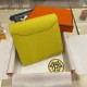 Hermes Constance Compact Wallet Epsom Leather Yellow High