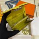 Hermes Constance Compact Wallet Epsom Leather Yellow High