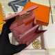 Hermes Constance Compact Wallet Epsom Leather Pink High