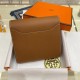 Hermes Constance Compact Wallet Epsom Leather Camel High