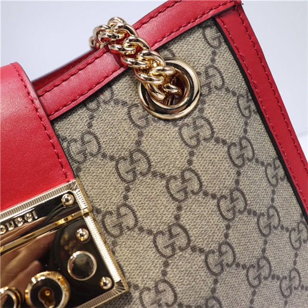 Gucci Padlock GG small shoulder bag 498156 Red High