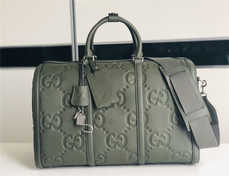 Gucci JUMBO GG SMALL DUFFLE BAG 725282 Dark Green High