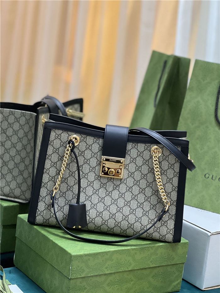 Gucci Padlock GG medium shoulder bag 479197 Black High