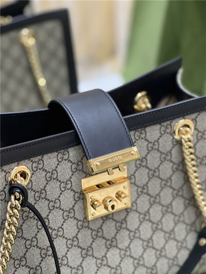 Gucci Padlock GG medium shoulder bag 479197 Black High