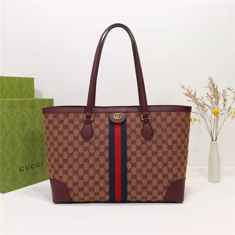 Ophidia GG medium tote 631685 Burgundy High