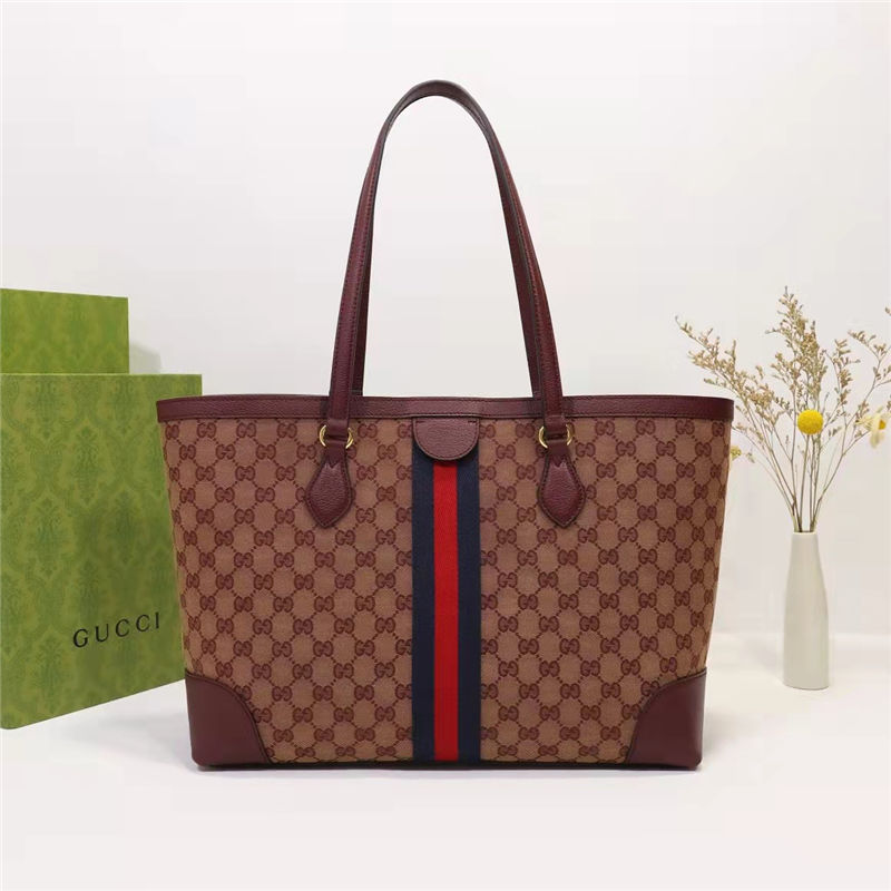 Ophidia GG medium tote 631685 Burgundy High