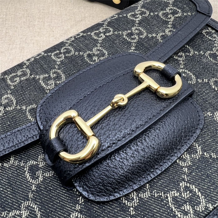 Gucci Horsebit 1955 shoulder bag 602204 Denim high