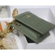 Dior CARO ZIPPED POUCH WITH CHAIN Supple Cannage Calfskin Green High