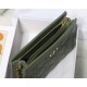 Dior CARO ZIPPED POUCH WITH CHAIN Supple Cannage Calfskin Green High