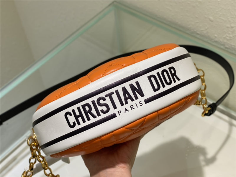 SMALL Dior VIBE Hobo Bag Calfskin Orange High