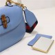 Gucci Bamboo 1947 small top handle bag Blue Leather 675797 High