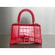 WOMEN'S HOURGLASS XS TOP HANDLE BAG Crocodile Red High