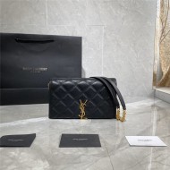 BECKY CHAIN WALLET IN QUILTED LAMBSKIN Black High