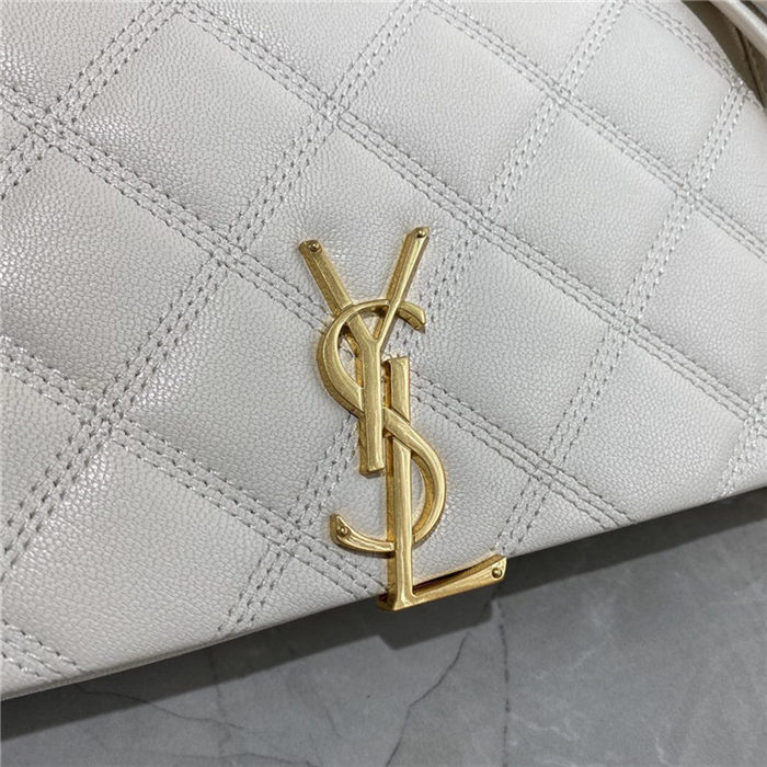 BECKY CHAIN WALLET IN QUILTED LAMBSKIN White High