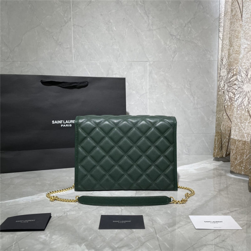 BECKY SMALL CHAIN BAG IN QUILTED LAMBSKIN Green High