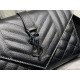 ENVELOPE SMALL BAG IN MIX MATELASSÉ GRAIN DE POUDRE EMBOSSED LEATHER Black-Black High