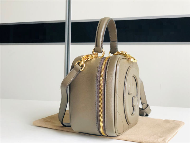 Gucci Blondie Top Handle bag Leather 744434 Taupe High