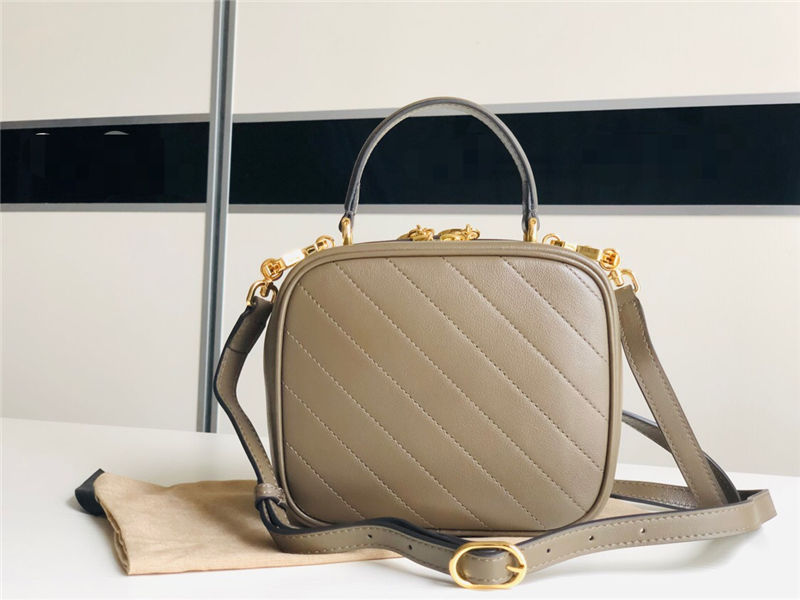 Gucci Blondie Top Handle bag Leather 744434 Taupe High