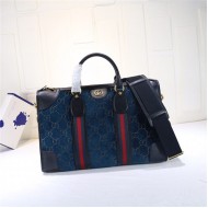 Gucci Soft GG Supreme Duffle Bag 459311 Blue Velvet High