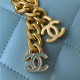 Chanel MINI FLAP BAG with Enamel buckle Lambskin & Gold-Tone Metal Blue A