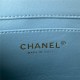 Chanel MINI FLAP BAG with Enamel buckle Lambskin & Gold-Tone Metal Blue A