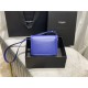 SOLFERINO SMALL SATCHEL IN BOX SAINT LAURENT LEATHER Blue High