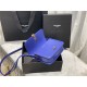 SOLFERINO SMALL SATCHEL IN BOX SAINT LAURENT LEATHER Blue High