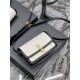 SOLFERINO MEDIUM SATCHEL IN BOX SAINT LAURENT LEATHER Black/White High