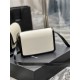 SOLFERINO MEDIUM SATCHEL IN BOX SAINT LAURENT LEATHER Black/White High