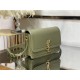 SOLFERINO MEDIUM SATCHEL IN BOX SAINT LAURENT LEATHER Green High