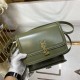 SOLFERINO MEDIUM SATCHEL IN BOX SAINT LAURENT LEATHER Green High