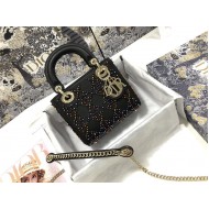 MINI LADY Dior BAG Cannage Calfskin with Beaded Embroidery High