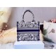 SMALL Dior BOOK TOTE Toile de Jouy Embroidery Mid