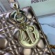 SMALL LADY Dior MY ABCDior BAG Metallic Cannage Lambskin High