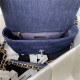 Chanel 19 Flap Bag Denim Silver High