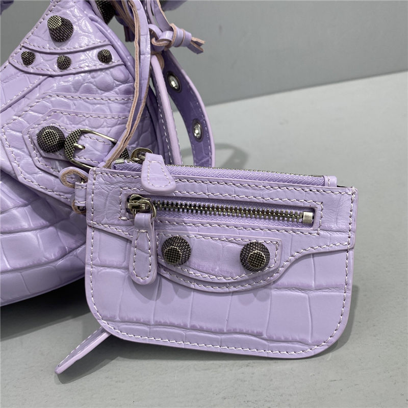 WOMEN'S LE CAGOLE XS SHOULDER BAG Crocodile IN Lilac High