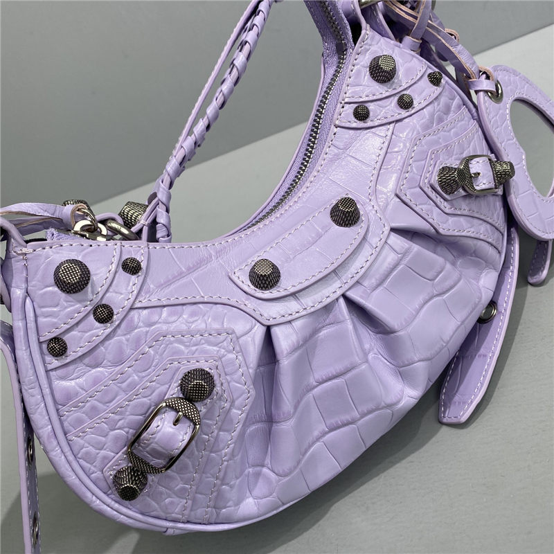 WOMEN'S LE CAGOLE XS SHOULDER BAG Crocodile IN Lilac High