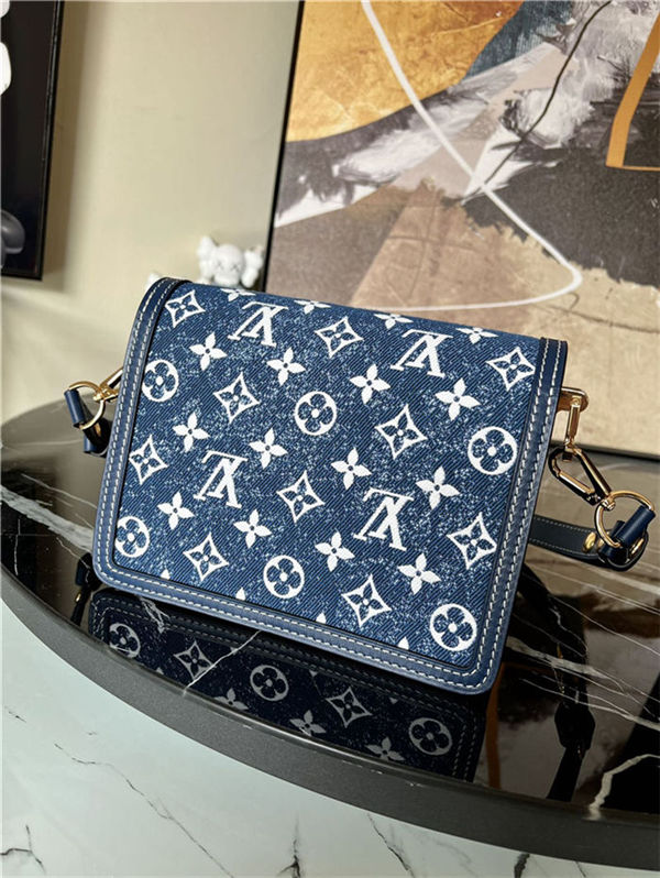 Louis Vuitton Mini Dauphine Bag Denim Blue M59716 High