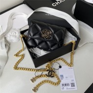 Chanel CLUTCH WITH CHAIN AP2638 Lambskin, Enamel & Gold-Tone Metal Black A