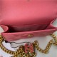 Chanel CLUTCH WITH CHAIN AP2638 Lambskin, Enamel & Gold-Tone Metal Coral A