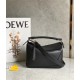 Small Puzzle bag in classic calfskin Black Silver-Metal High